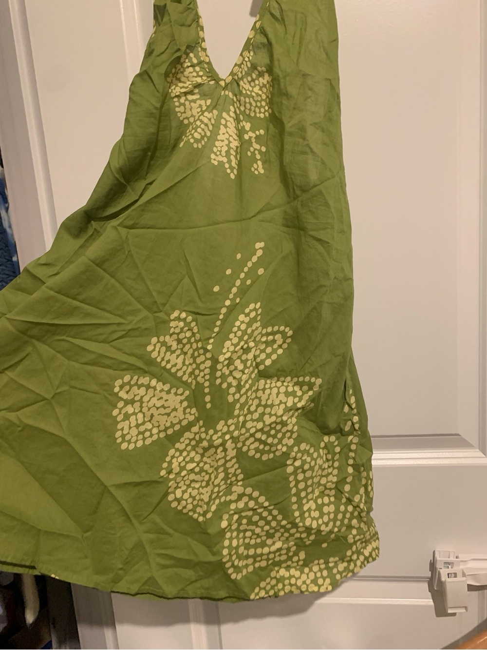 Kimchi Blue Ava Green Floral Print Halter Tie Neck Sleeveless Mini Dress Small - Picture 3 of 4